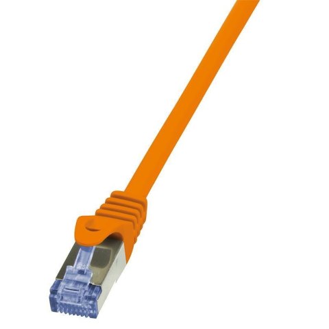 Patchcord LogiLink CQ3038S Cat.6A S/FTP 1m pomarańczowy Patchcord LogiLink CQ3038S Cat.6A S/FTP 1m pomarańczowy