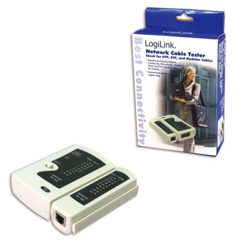 Tester kabli LogiLink WZ0010 złącza RJ11, RJ12, RJ45 Tester kabli LogiLink WZ0010 złącza RJ11, RJ12, RJ45