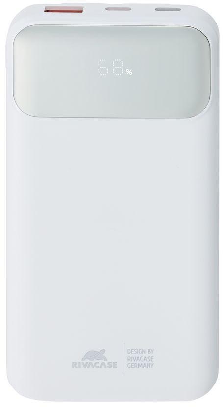 Powerbank Rivacase 10000mAh 22.5W PD 2x USB-C 1x USB-A VA2211 biały + kabel USB-C i Lightning