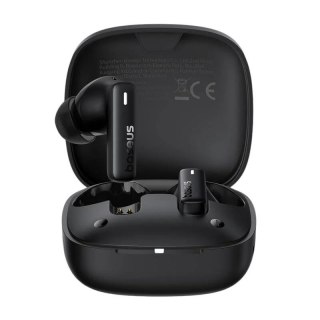 Słuchawki z mikrofonem Baseus Bowie E19 A00069600113-00 bezprzewodowe Bluetooth TWS z etui ładującym - czarne