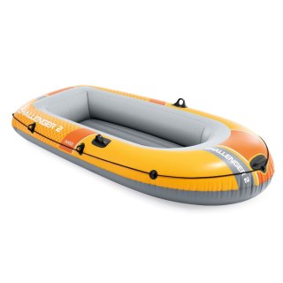 Ponton wędkarski Challenger 2os 200kg 236x114x41 cm pompka wiosła INTEX 66313