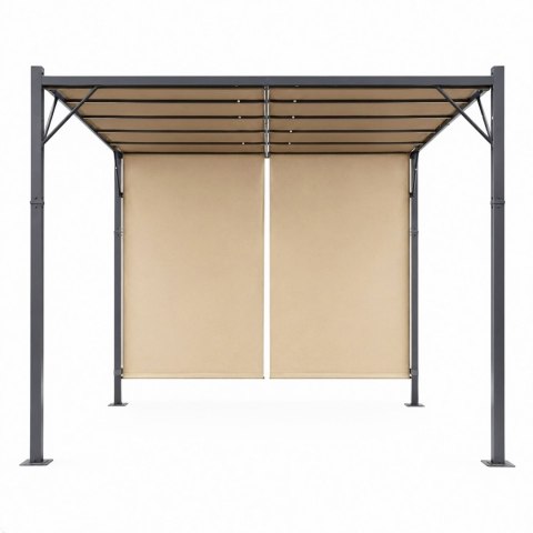 Pergola ogrodowa tarasowa 3x4 m stalowa altana zadaszenie beżowa MultiGarden