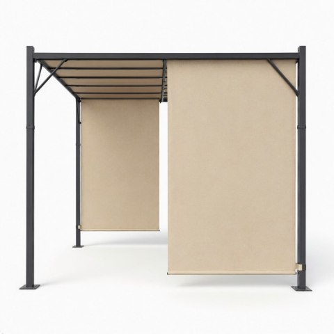 Pergola ogrodowa tarasowa 3x4 m stalowa altana zadaszenie beżowa MultiGarden