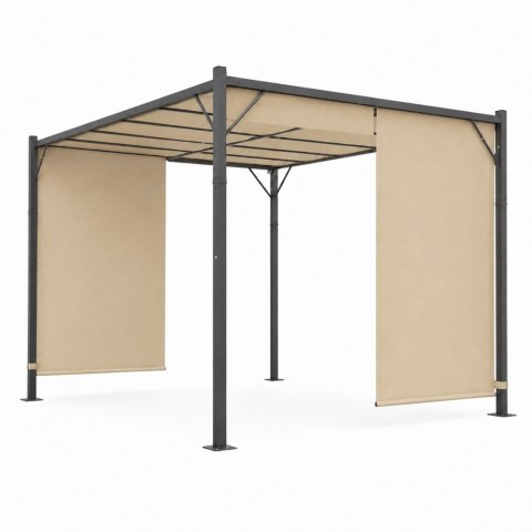 Pergola ogrodowa tarasowa 3x4 m stalowa altana zadaszenie beżowa MultiGarden