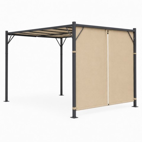 Pergola ogrodowa tarasowa 3x4 m stalowa altana zadaszenie beżowa MultiGarden