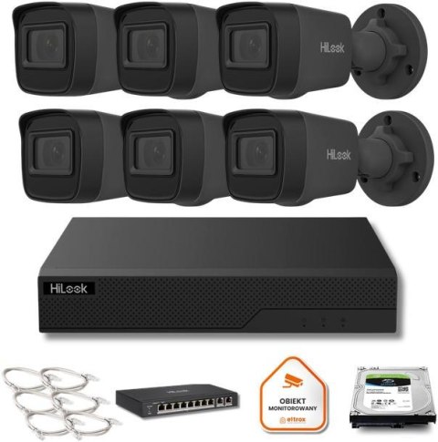 Zestaw monitoringu Hilook 6x IPC-B141H-C z dyskiem 2TB