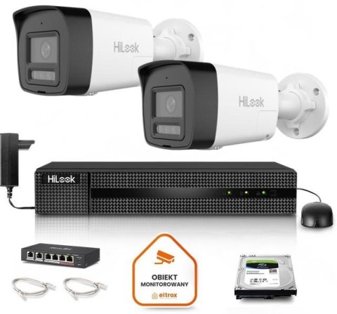 Zestaw monitoringu Hilook 2x IPC-B140HA-LU z dyskiem 2TB