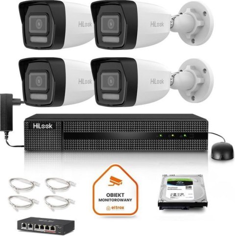 Zestaw monitoringu Hilook 4x IPC-B140HA-LU z dyskiem 2TB