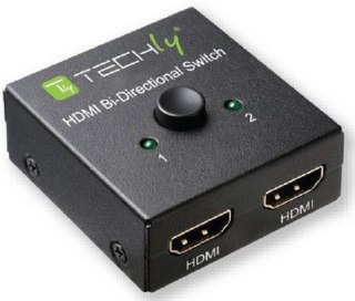 TECHLY Przełącznik switch HDMI 2.0 2x1/1x2 4K60Hz dwukierunkowy IDATA HDMI-22BI2
