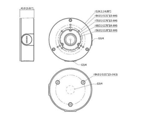 ADAPTER DAHUA PFA130-E-BLACK Opakowanie zbiorcze 20 szt