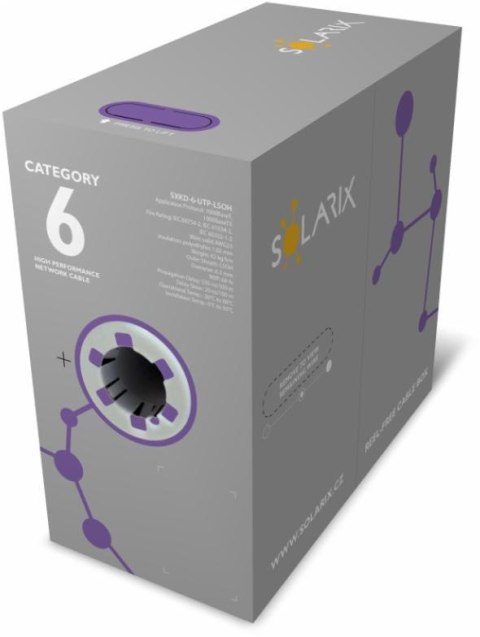 KABEL SKRĘTKA SOLARIX CAT.6 U/UTP LSOH Dca 305m