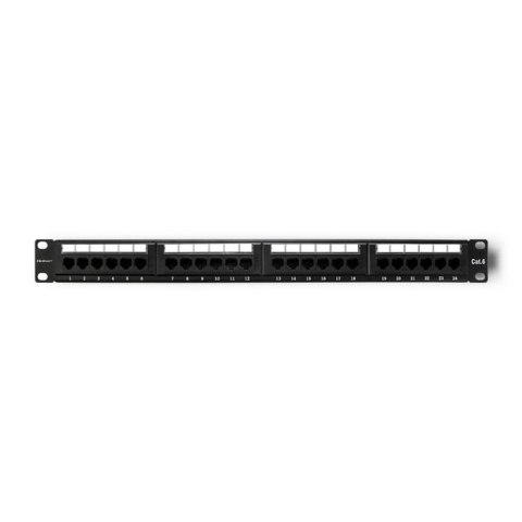 Patch panel RACK QOLTEC 24 porty | kat.6 UTP | Czarny Patch panel RACK QOLTEC 24 porty | kat.6 UTP | Czarny
