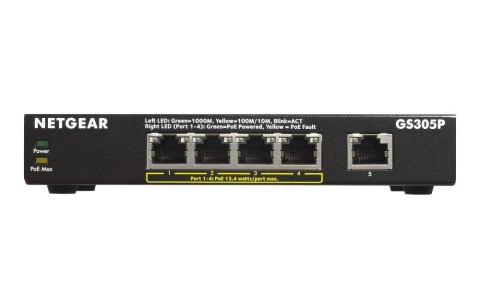 Switch niezarządzalny Netgear GS305Pv2 PoE LAN 5x1G PoE+ Switch niezarządzalny Netgear GS305Pv2 PoE LAN 5x1G PoE+