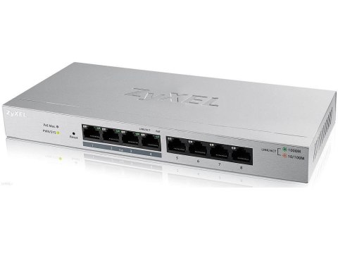 Switch zarządzalny Zyxel GS1200-8HP v2 8x10/100/1000 4xPoE+ RJ45 Switch zarządzalny Zyxel GS1200-8HP v2 8x10/100/1000 4xPoE+ RJ45