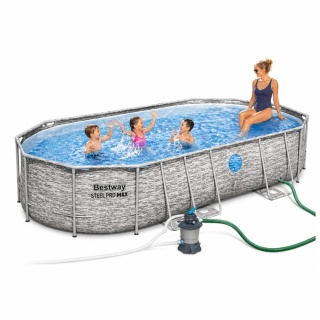 Basen ogrodowy stelażowy 488 x 305 x 107 cm 11w1 Bestway 56946