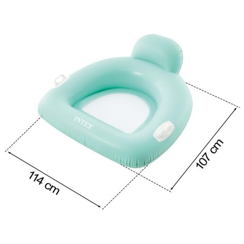 Materac fotel do pływania miętowy INTEX 56801