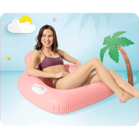 Materac fotel do pływania różowy INTEX 56801