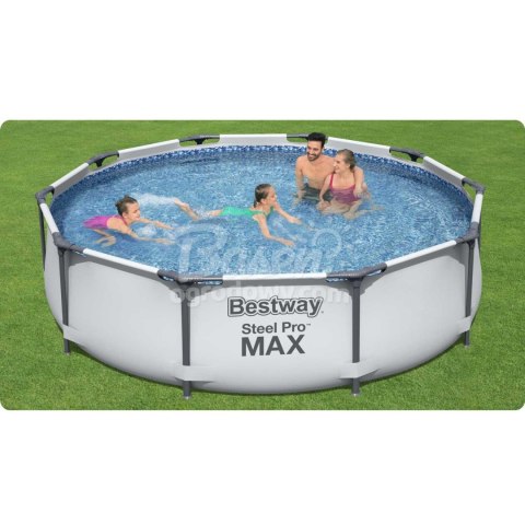 BASEN STELAŻOWY Bestway 305X76 dozownik chemia ogrodowy ZESTAW SteelPro Max