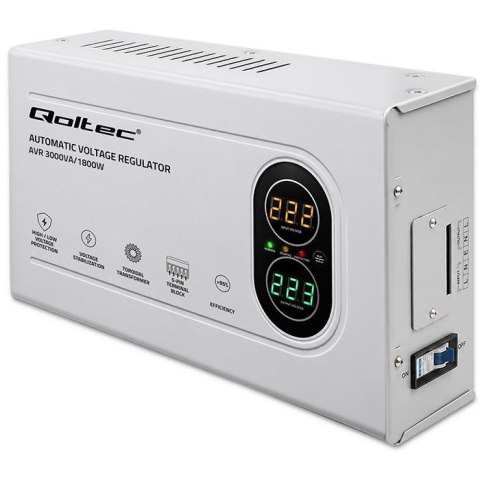 Stabilizator napięcia AVR Qoltec 3000VA | 1800W