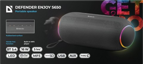 GŁOŚNIK DEFENDER ENJOY S650 BLUETOOTH 16W