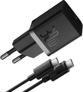 Ładowarka sieciowa Baseus GaN 5 Fast Charger Mini P10110902113-00 30 W USB-C PD 3.0 QC 3.0 + kabel