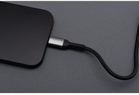 KABEL USB-C / USB-C Forcell F-Energy Cafule 200 cm 240 W 5A PD QC 4.0 CZARNY W OPLOCIE