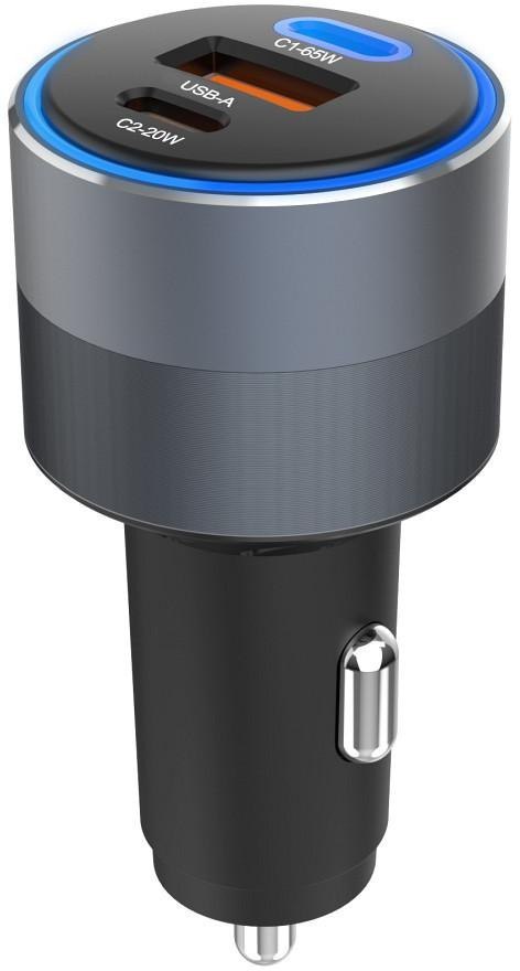 ŁADOWARKA SAMOCHODOWA Forcell F-Energy Alu 85 W 2x USB-C 1x USB-A PD 3.0 QC 4.0 SZARA