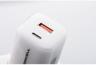 ŁADOWARKA SIECIOWA Forcell F-Energy GaN III VT-41 33 W 1x USB-C 1x USB-A PD 3.0 QC 4.0 BIAŁA