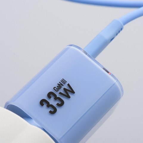 ŁADOWARKA SIECIOWA Forcell F-Energy GaN III VT-41 33 W 1x USB-C 1x USB-A PD 3.0 QC 4.0 NIEBIESKA
