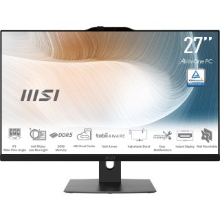 MSI AIO Modern AM272P 1M-855EU Core5-120U 27" IPS LED FHD Non-Touch Anti-Glare 16GB SSD512GB M.2 AX211 WiFi 6E Windows 11 Pro Bl