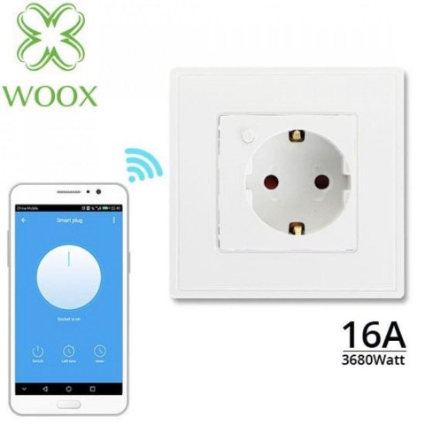 Gniazko inteligentne Woox Smart 16A Wi-Fi Podtynkowe Gniazko inteligentne Woox Smart 16A Wi-Fi Podtynkowe