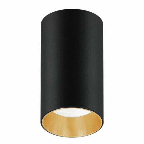 Oprawa natynkowa / tuba Maclean MCE458 B/G punktowa okrągła aluminiowa GU10 55x100mm czarno-złota