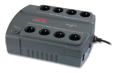 Zasilacz awaryjny UPS APC BE400-GR Back-UPS 400, 230V, RJ45, niemiecki i niderlandzki Zasilacz awaryjny UPS APC BE400-GR Back-UPS 400, 230V, RJ45, niemiecki i niderlandzki