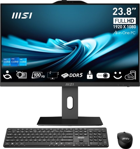 MSI AIO PRO AP242P 14M-1096XEU i7-14700 23,8" IPS LED FHD Non-Touch Anti-Glare 16GB SSD1TB M.2 AX211 WiFi 6E NoOS Black