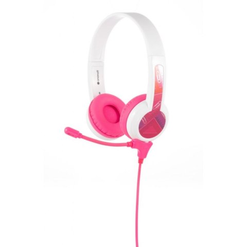 BUDDYPHONE Słuchawki dzieci 3+ 85dB z mikrofonem StudyBuddy różowe BP-SB-PINK-01