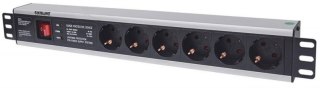 INTELLINET Listwa zasilająca 19" 1.5U, 6x Schuko, kabel 3 m Schuko, włącznik 713962