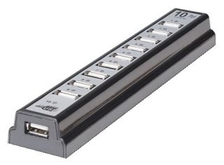 MANHATTAN Hub USB 2.0 10-portowy z zasilaczem 161572