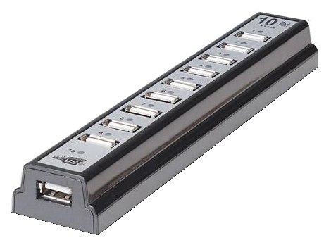 MANHATTAN Hub USB 2.0 10-portowy z zasilaczem 161572