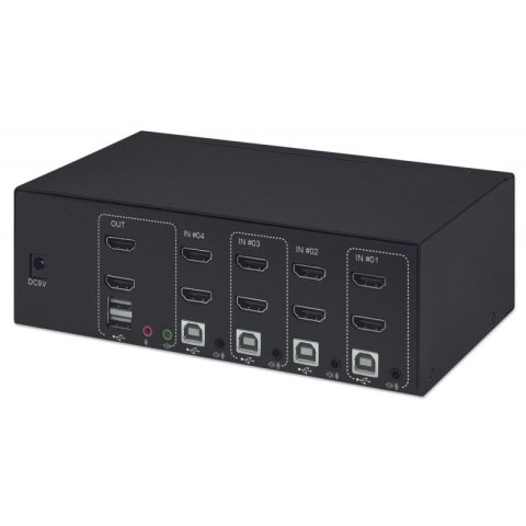 TECHLY Przełącznik KVM 4x1 HDMI/USB 4K Dual-Video z USB 2.0 153539