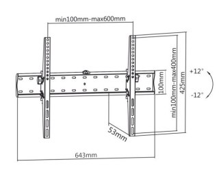 Uchwyt do TV MACLEAN BRACKETS MC-668 (nośność 40kg /37 - 70 cali)