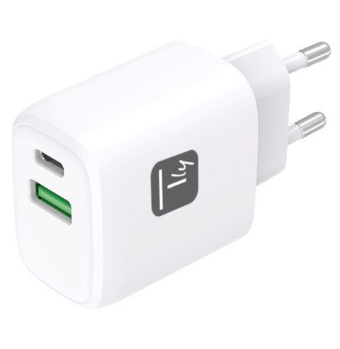 EFB Ładowarka sieciowa GaN USB-C 20W PD i USB-A 18W QC IPW-USB-20WACG