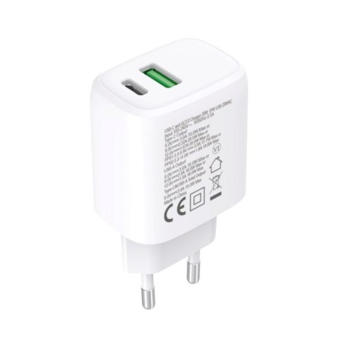EFB Ładowarka sieciowa GaN USB-C 20W PD i USB-A 18W QC IPW-USB-20WACG