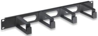 INTELLINET Organizer kabli 1U rack 19, 4x67 mm, czarny 711074