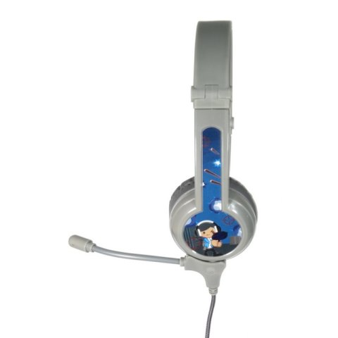 INTELLINET Słuchawki gamingowe dla dzieci 3+, 85dB Galaxy szare BP-GALAXY-GREY