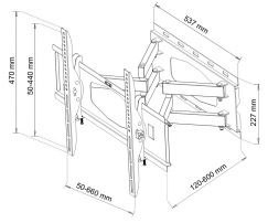 Uchwyt do TV ART AR-65 (nośność 45kg /32 - 60 cali)