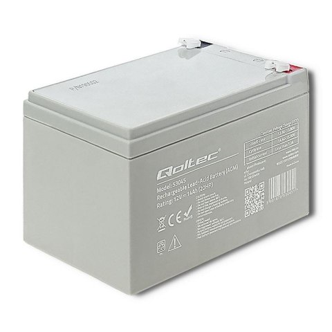Akumulator AGM Qoltec | 12V | 14Ah | max.210A Akumulator AGM Qoltec | 12V | 14Ah | max.210A
