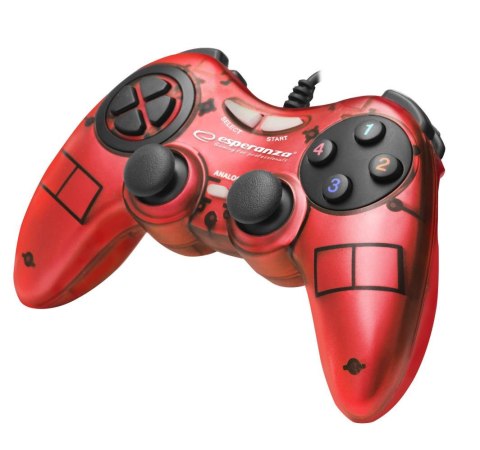 Gamepad PC USB Esperanza "Fighter" czerwony Gamepad PC USB Esperanza "Fighter" czerwony
