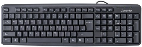 Klawiatura przewodowa Defender ELEMENT HB-520 USB czarna Klawiatura przewodowa Defender ELEMENT HB-520 USB czarna
