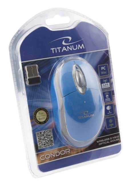 Mysz bezprzewodowa Titanum Condor 3D optyczna 2.4 GHz niebieska Mysz bezprzewodowa Titanum Condor 3D optyczna 2.4 GHz niebieska