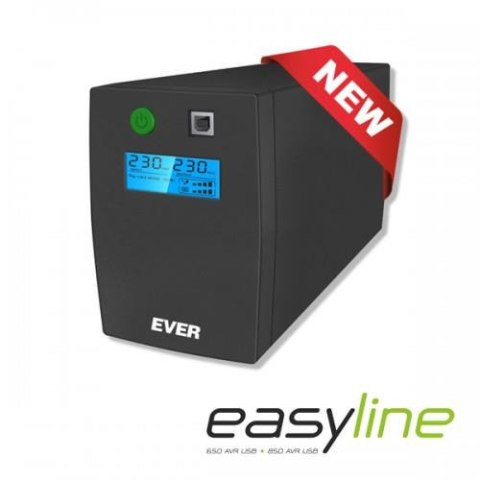 Zasilacz awaryjny UPS Ever Line-Interactive EASYLINE 850 AVR USB RJ-11 LCD Bl Zasilacz awaryjny UPS Ever Line-Interactive EASYLINE 850 AVR USB RJ-11 LCD Bl